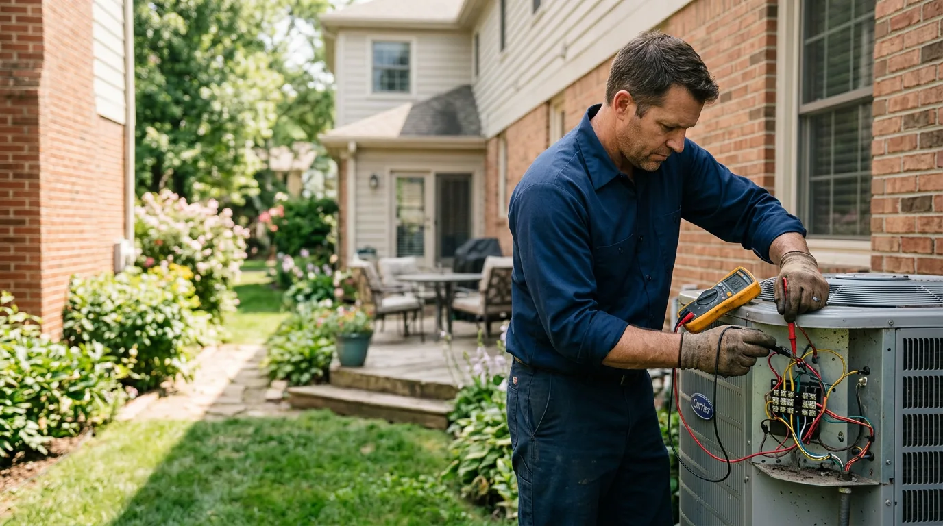 HVAC technician working near Wilseyville, CA